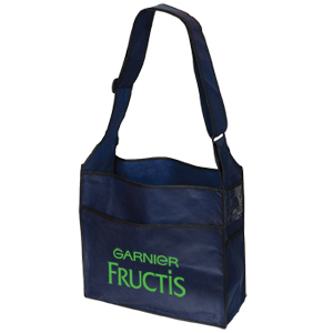 NW3788-C-NON WOVEN CONVENTION TOTE-Navy with Black trim (Clearance Minimum 150 Units)